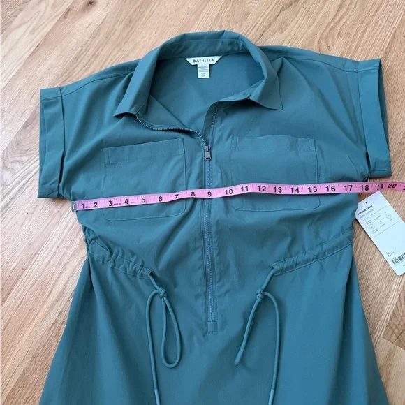 NEW $169 Athleta Topspin Dress Blue Teal Size Small - Picture 5 of 11